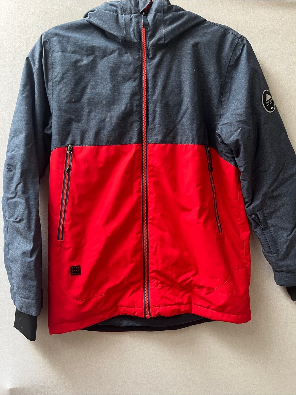 Quiksilver Boys Two-Tone Hooded Full-Zip Performance Sporty Jacket XL